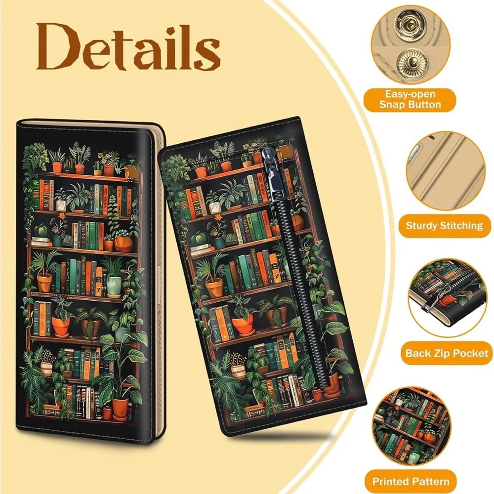 Botanical Bookshelf Wallet - Picture 4 of 6